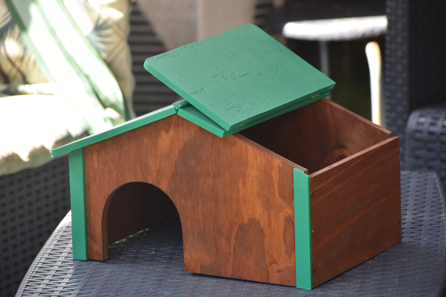 Casetta in legno ispezionabile