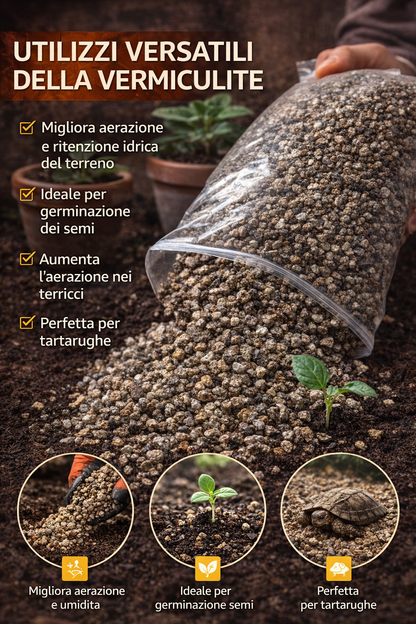 Vermiculite Espansa Fine - incubazione uova rettili tartarughe substrato