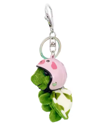 Portachiavi peluche “tartaruga con casco”