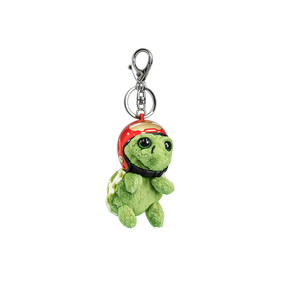 Portachiavi peluche “tartaruga con casco”